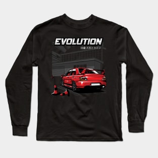 Mitsubishi Evolution Red Long Sleeve T-Shirt